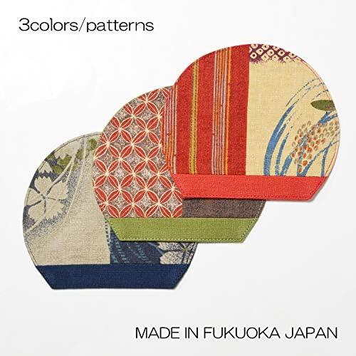 Design clássico japonês reversível Half Moon Coasters, 4,7 x 4,3 polegadas, Importação do Japão