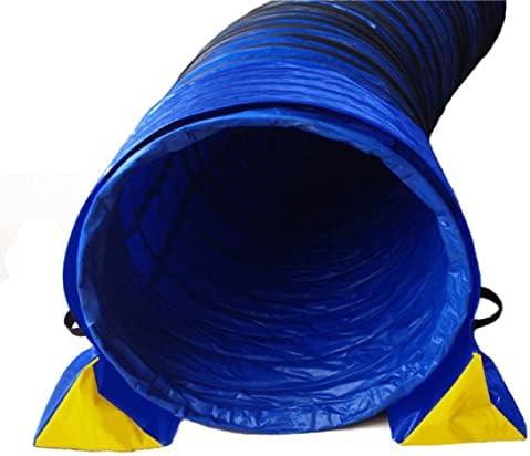 Túnel de corredores legais abraçando saco de túnel de agilidade de cachorro PVC não constatante, 1 peça, azul