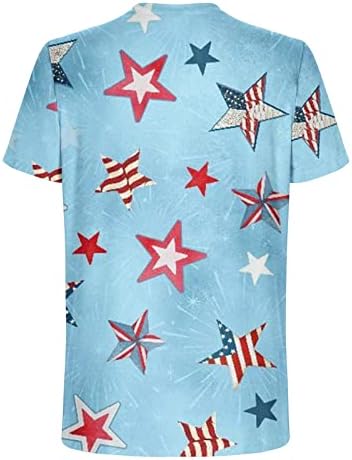 Camisetas de bandeira americana lcepcy para homens grandes e altos 4 de julho T camisetas casuais