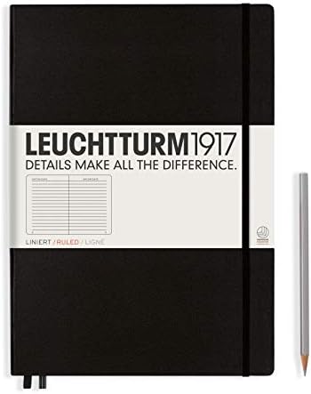 Leuchtturm1917 - Master Classic A4+ - Caderno de capa dura pontilhada - 235 páginas numeradas