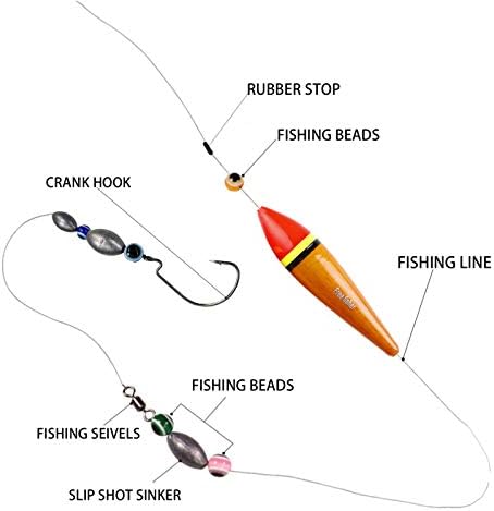 Lspar deslize bobbers para pescar bobbers de madeira flutuante para pescar bobbers para brincar com panfish trutas