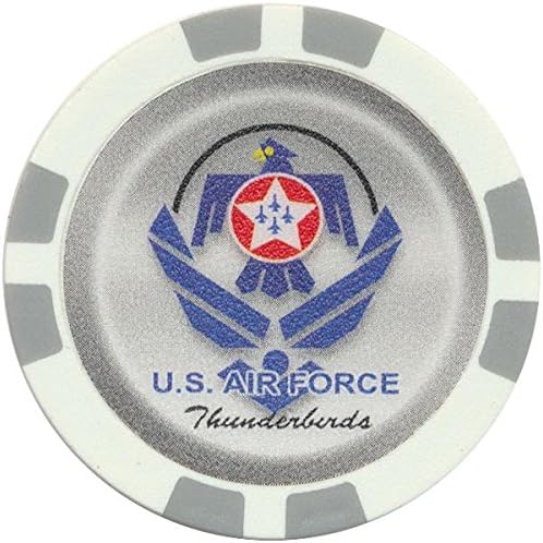 Chips de pôquer - 1 Thunderbird Air Force 11,5 g composto de argila