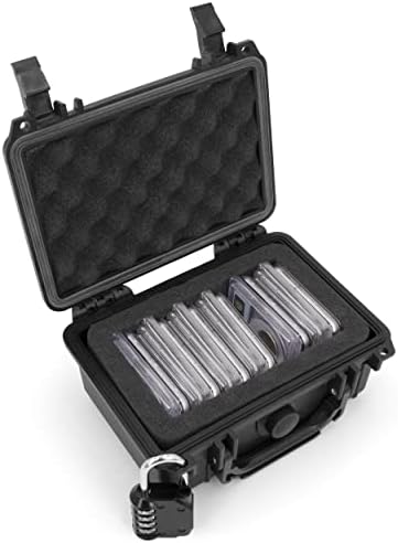 CASE CASE CASEMATIX Compatível com 15+ PCGs ou lajes de moedas NGC, caixa de armazenamento de moedas à prova