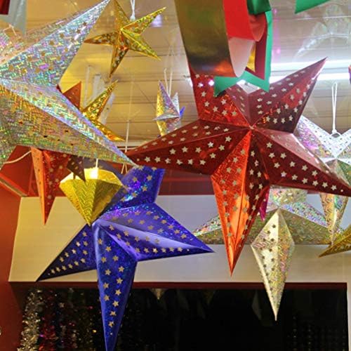 Lanternas estrelas do papel de Natal 2PCs 2PCs para o Festival de Festival de Festival de Casamento de Natal