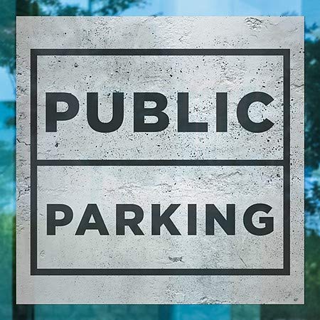 CGSignLab | Janela de estacionamento público -grisalha Banela se apegando | 24 x24