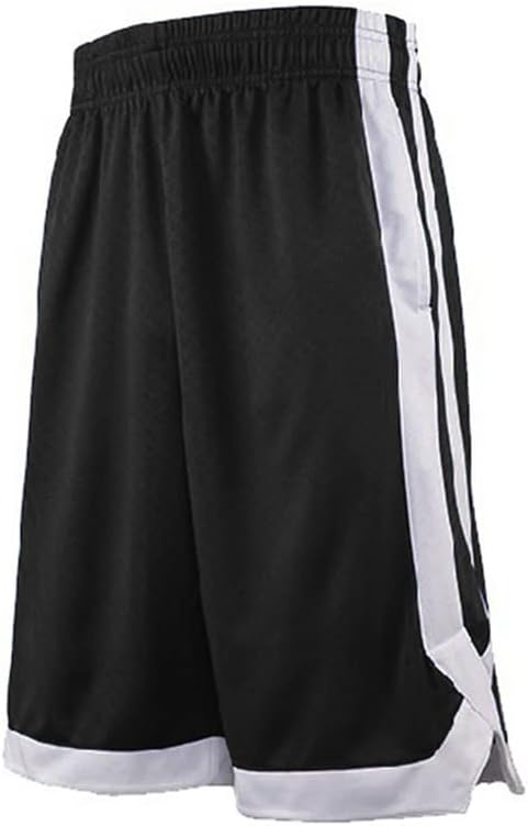 Toptie Basketball Shorts com bolsos para homens, shorts atléticos ativos de dois tons, shorts de