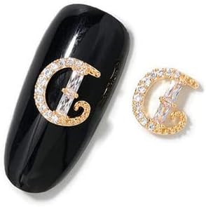 2pc de zircão de luxo strass de cristal para unhas de liga dourada decorações de artes de moda de moda tassel