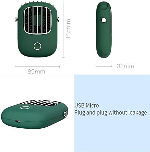 Tipo de resfriamento Fã de carregamento USB Mini fã de pescoço pendurado, com controle de 3 velocidades.