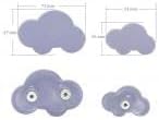 10pcs Cartoon Cloud Furniture lida com maçanetas de quarto de crianças, botões de borracha macios