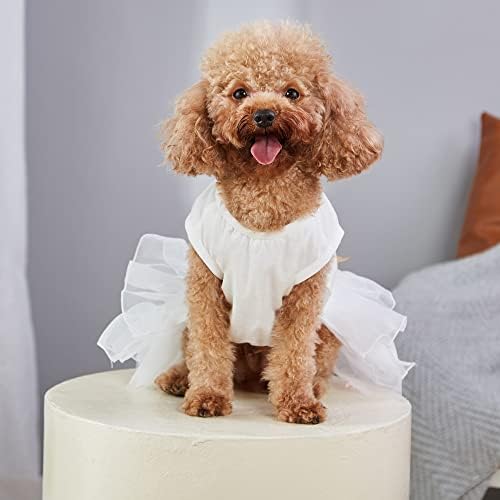Dogs Glitter Glitter Vestres de noiva Tutu Skit para pequeno cão médio roupas de animais de estimação