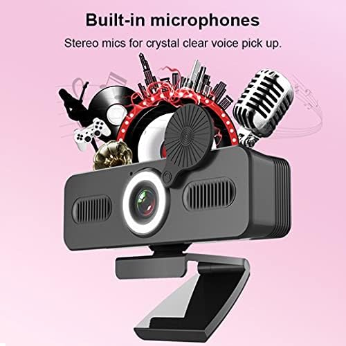 Câmera da web da webcam webcam walnuta com webcam de microfone para PC Laptop Video Mini Camera com capa de