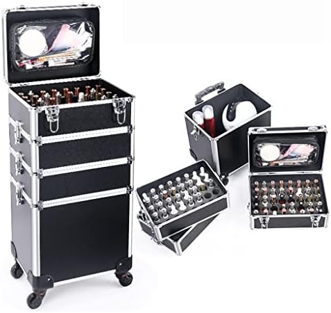 N/uma maquiagem unha manicurista mala com rodas bagagem de grande capacidade beleza cosméticos bonde caixa