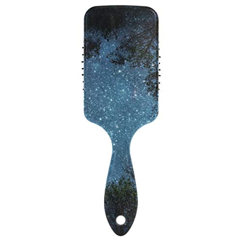 Escova de cabelo de almofada de ar vipsk, plástico azul colorido belo céu, árvore, boa massagem e escova
