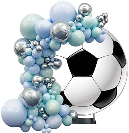Phmojen Soccer Ball Round Cenard Casation, 7,2x7,2 pés de cenário de círculo de festas temáticos de esportes de