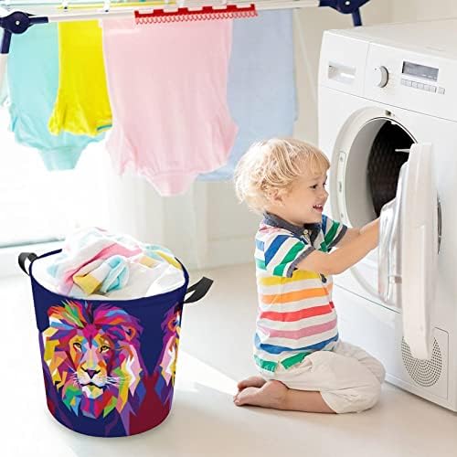 Cabeça de leão colorida Lavagem de cesto de cesta de lavander