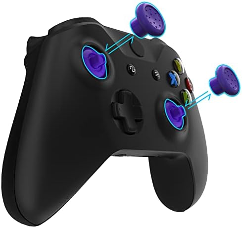 Extremerar os botões de substituição ergonômica de Thumbstick + Purple Thumbsgear para Xbox Series