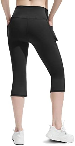 Calças de iogo feminino feminino copyleaf com bolsos-v crossover alta cintura bootcut ioga leggings-blear