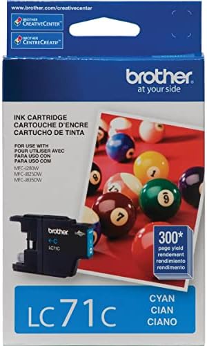 Brother 2 Pack LC71 Innobella padrão de rendimento Ciano Cartucho de tinta, 300 páginas Rendimento