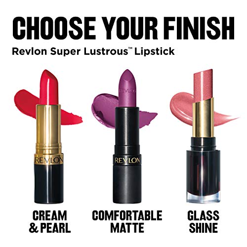 Lipstick por Revlon, batom de brilho de vidro super lustroso, lipcolor de alto brilho com fórmula