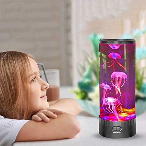 Lâmpada de água -viva de água -viva qffl, aquário advertível, luz de humor LED, mudança de cor, para o aniversário