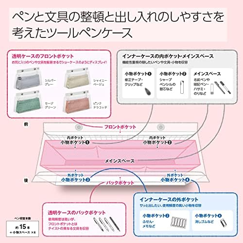 Kokuyo Piiip Tool Pen Case, Sage Green, Japan Import
