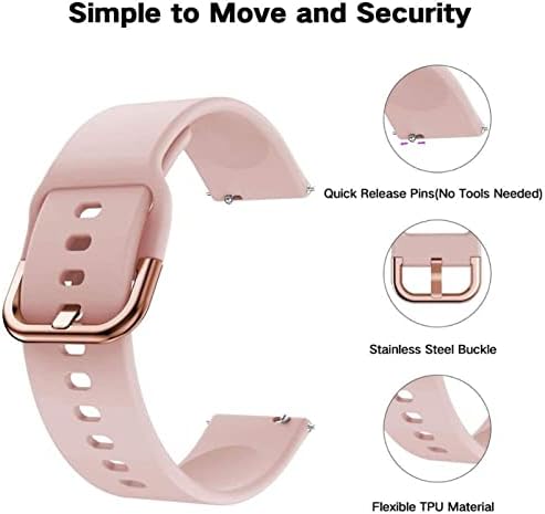 Otgkf Smart Watch Bands para Garmin Venu/Venu2 Plus Vivomove HR Silicone Bracelet Straps Vivoactive 3/Forerunner245m