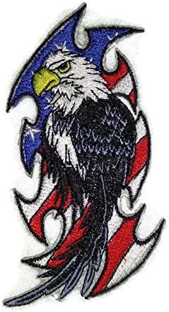 Deus abençoe a América e manchas patrióticas exclusivas [American Eagle] Ferro bordado On/Sew