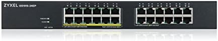 Zyxel 24 portas Poe Switch Gigabit Ethernet Smart - Gerenciado, com 12x Poe+ @ 130W, Gerenciamento opcional de nuvem