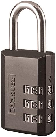 Mestre Lock 1523d Defina seu próprio cadeado de combinação, 1 pacote, cor pode variar e 647d Badlock, 1, preto