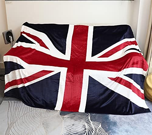 Cobertor de bandeira britânica de sviuse, super suave sindicato jack tiro cobertor Timeiro duplo 60