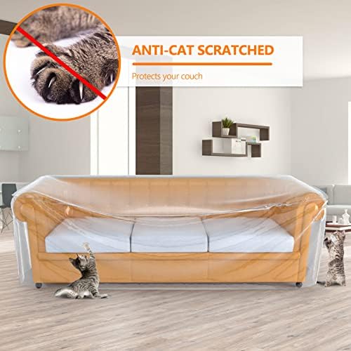 Tampa de sofá de plástico Startwo para animais de estimação, capa de sofá de arranhões para gatos pesados