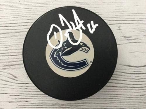 Daniel Sedin assinou autografado Vancouver Canucks Hockey Puck PSA DNA CoA B - Pucks de NHL autografados