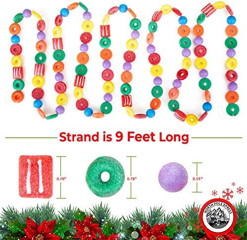 Garland de natal de 9 pés de plástico de plástico salva -vidas de salva -vidas da baile de Natal | Garland
