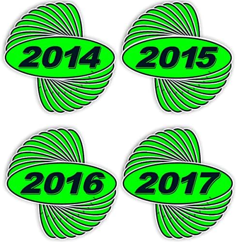 Versa Tags 2014 2015 e 2017 Modelo oval Ano de carros Adesivos de concessionários de carro