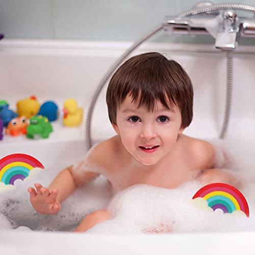 Doitool Kids Bath Sponge Baby Bath Bath Bath Sponge esponjas arco -íris Esponja Esporagem de espuma natural