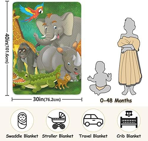 Cartoon Tropic Animal Unissex Planto de bebê fofo para criança do berço para crianças com creche com cobertura