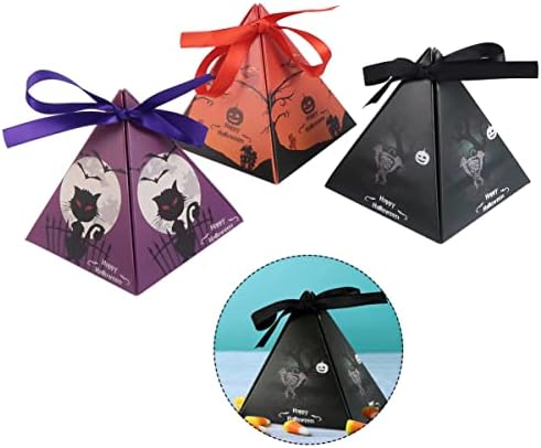 STOBOK 60 PCS Holder Candy Kids Tratar recipiente aleatório de abóbora para Triângulo Truque de Halloween