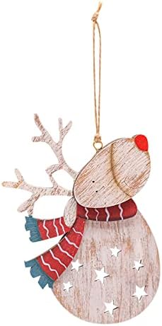Ornamentos de guirlanda de pipoca de Natal vintage para decorações de árvores de Natal, encantos pendurados