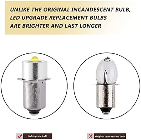 Xuyuan 3W DC 4-12V P13.5S Bulbos de lanterna adequados para 3 4 5 6 Cell Maglite Torch Flachuzas 4.5V 6V 9V