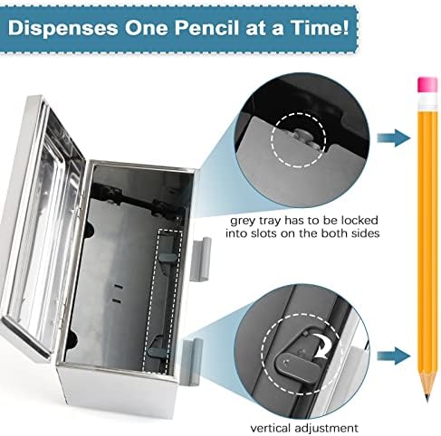 Dispensador de lápis de aço inoxidável Creproly/portador de caneta para restaurante em casa de sala