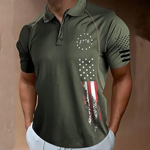 Camisas noturnas para homens dormem as camisas American Falg camisas de manga curta