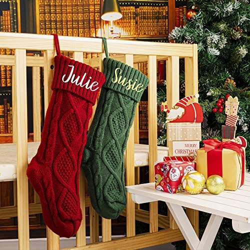Mosto de meias de Natal personalizadas, 18 polegadas de malha de malha de malha de natal de natal para crianças