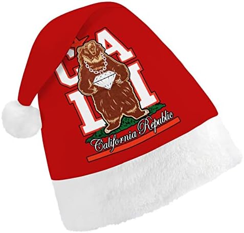 Chapéu de Natal da República da Califórnia Papai Noel Hats Decorações de árvore de Natal Presentes de decoração