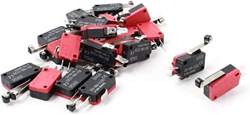 Berrysun Micro Switches SV-166-1C25 10pcs x Micro limit switch Long Hinge Roller Arm Spdt Snap Action