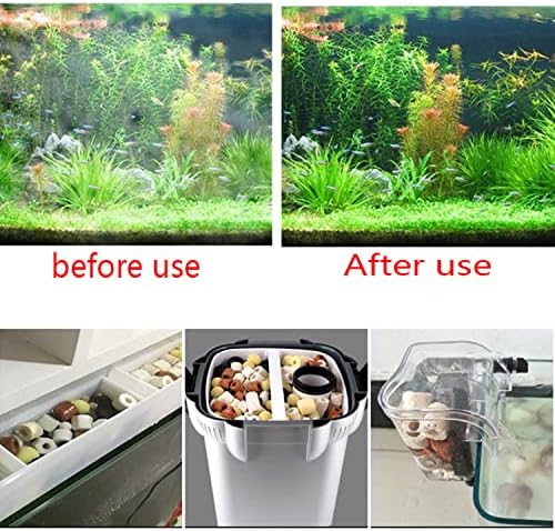 Zzlzx 1set aquário filtro mídia bio bio bio anéis de cerâmica com bolsa de malha e mídia de filtro