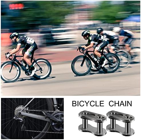AIEX 8PCS 40 Chain Master Links, Aço liga de liga pesada conectores de corrente de rolos para bicicleta Mini