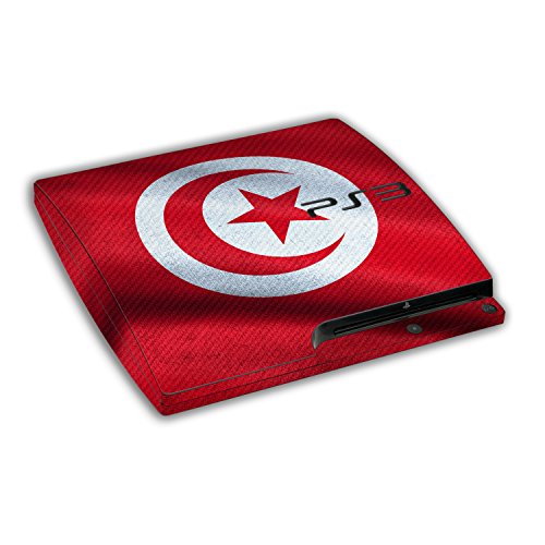 Sony PlayStation 3 Slim Design Skin Bandeira da Tunísia adesivo de decalque para PlayStation 3 Slim