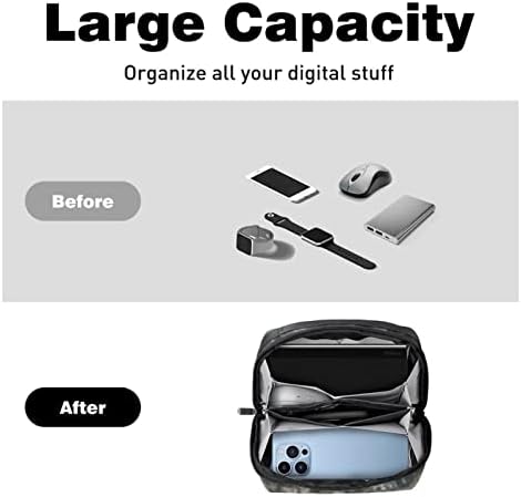 Organizador eletrônico Small Travel Cable Organizer Bag para discos rígidos, cabos, carregador,