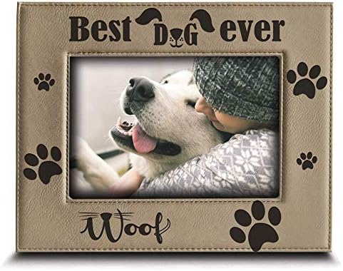 Bella Busta - Melhor cachorro de todos os tempos - Presente de moldura de couro gravado para amante de cães