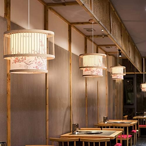 Mumumi Modern Chinese Chandelier Bamboo Lâmpada de arte japonesa Tatami Hotel Bamboo Bedroom Restaurante Restaurante